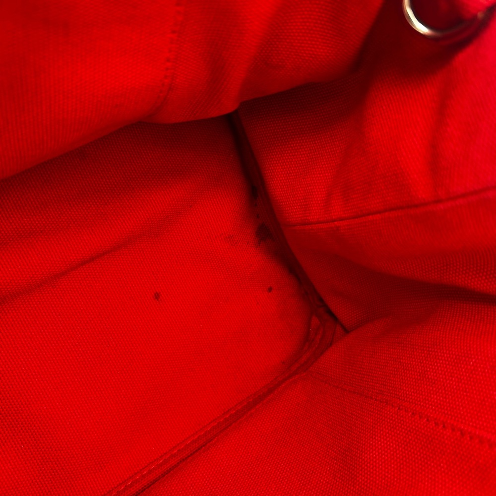 Prada Canapa Red Studded Tote Bag - Picture 8 of 11